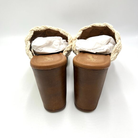 Seychelles Womens Size 9.5 Smoke Show Natural Macrame Clogs Mules Heels Shoes‎ - Picture 7 of 13